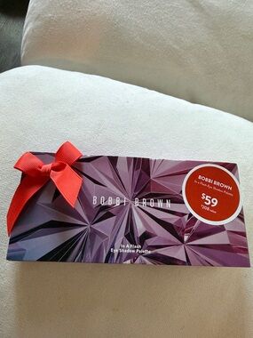 Bobbi Brown Purple Geometric Eyeshadow Palette with Red Bow